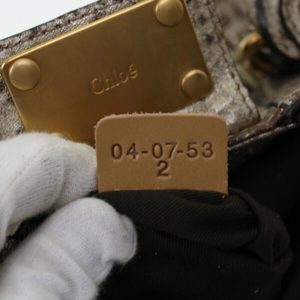 Chloe Shoulder Bag Leather Silver 04-07-53-2 bs5080