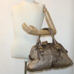 Chloe Shoulder Bag Leather Silver 04-07-53-2 bs5080
