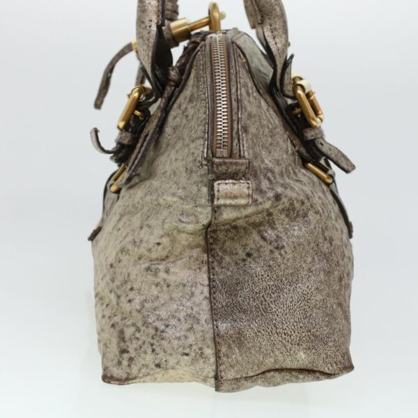 Chloe Shoulder Bag Leather Silver 04-07-53-2 bs5080