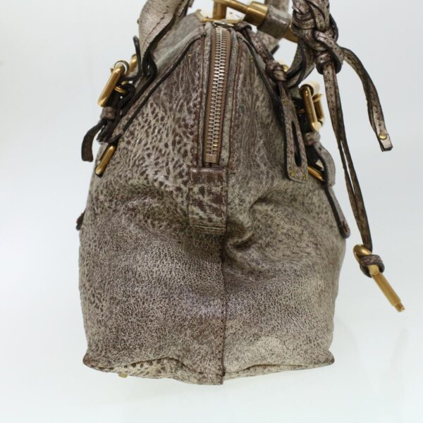 Chloe Shoulder Bag Leather Silver 04-07-53-2 bs5080
