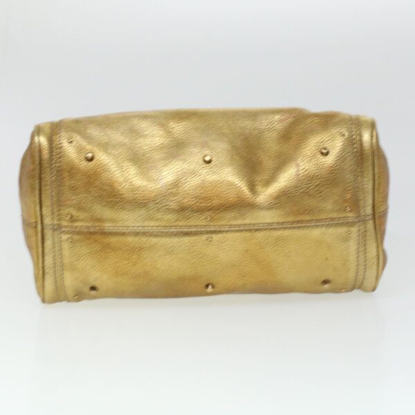 Chloe Paddington Hand Bag Leather Gold 03-09-51-5811 bs5464