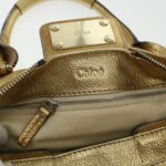 Chloe Paddington Hand Bag Leather Gold 03-09-51-5811 bs5464