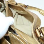 Chloe Paddington Hand Bag Leather Gold 03-09-51-5811 bs5464