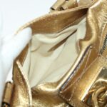 Chloe Paddington Hand Bag Leather Gold 03-09-51-5811 bs5464