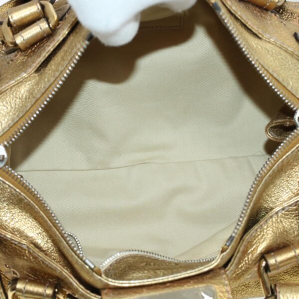 Chloe Paddington Hand Bag Leather Gold 03-09-51-5811 bs5464