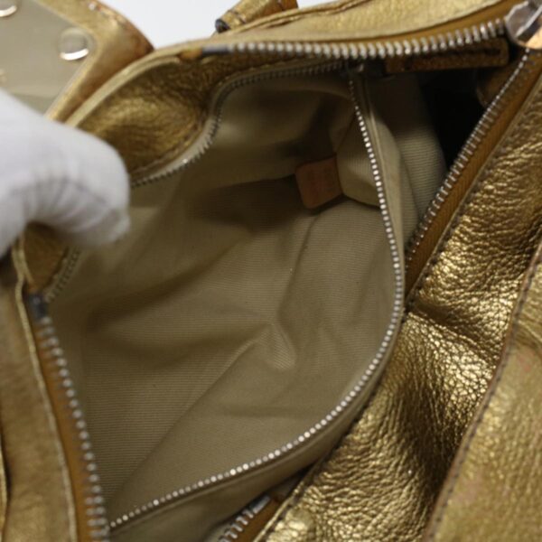 Chloe Paddington Hand Bag Leather Gold 03-09-51-5811 bs5464