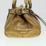 Chloe Paddington Hand Bag Leather Gold 03-09-51-5811 bs5464