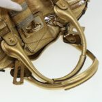 Chloe Paddington Hand Bag Leather Gold 03-09-51-5811 bs5464