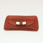 Chloe Wallet Hand Bag Leather 4Set Brown Red black bs5553