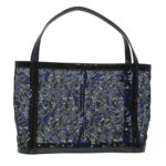 Chloe Mesh Floral Tote Bag Nylon Black bs5942