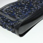 Chloe Mesh Floral Tote Bag Nylon Black bs5942