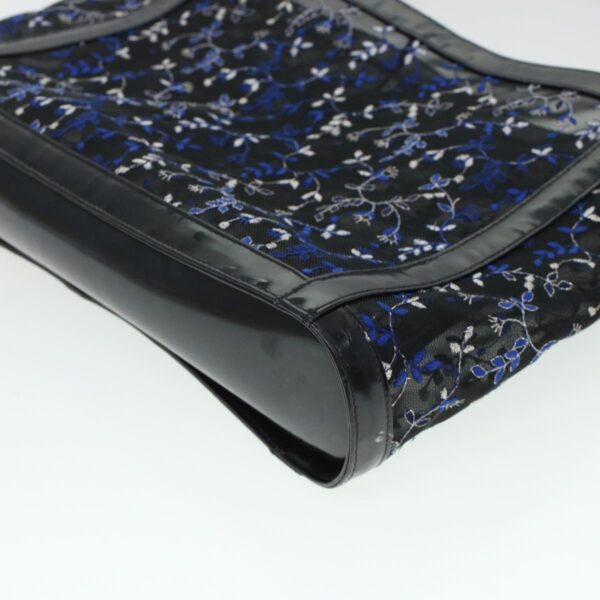 Chloe Mesh Floral Tote Bag Nylon Black bs5942