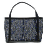Chloe Mesh Floral Tote Bag Nylon Black bs5942