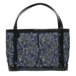 Chloe Mesh Floral Tote Bag Nylon Black bs5942