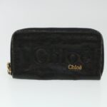 Chloe Wallet Enamel Leather 4Set Black Brown bs6293