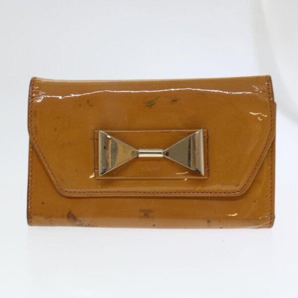 Chloe Wallet Enamel Leather 4Set Black Brown bs6293