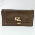 Chloe Wallet Enamel Leather 4Set Black Brown bs6293