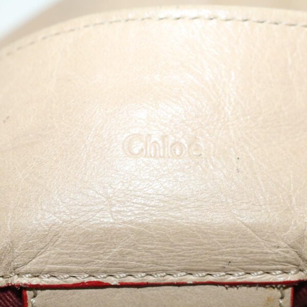Chloe Victoria Hand Bag Leather Beige bs6433