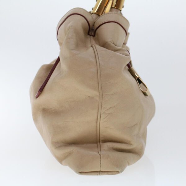 Chloe Victoria Hand Bag Leather Beige bs6433