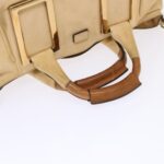 Chloe Hand Bag Leather 2way Shoulder Bag Beige 02-11-50 bs6747