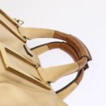 Chloe Hand Bag Leather 2way Shoulder Bag Beige 02-11-50 bs6747