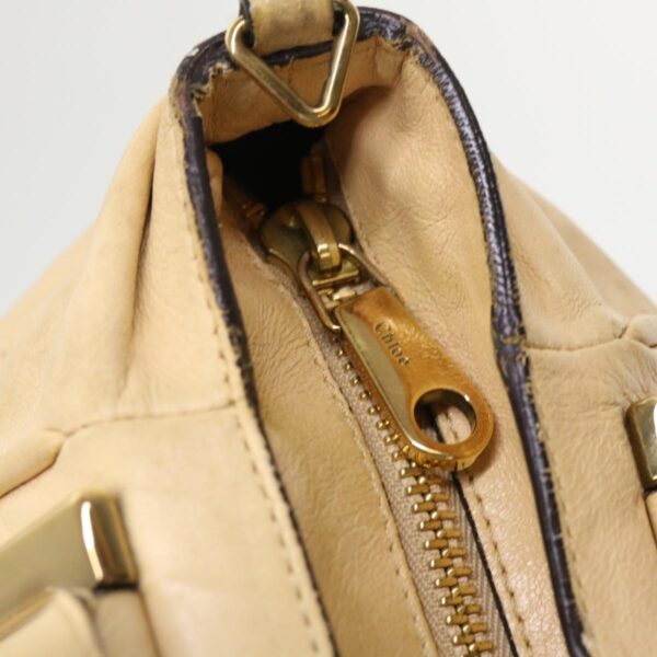 Chloe Hand Bag Leather 2way Shoulder Bag Beige 02-11-50 bs6747