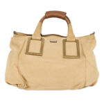 Chloe Hand Bag Leather 2way Shoulder Bag Beige 02-11-50 bs6747