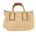 Chloe Hand Bag Leather 2way Shoulder Bag Beige 02-11-50 bs6747