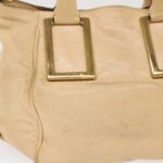Chloe Hand Bag Leather 2way Shoulder Bag Beige 02-11-50 bs6747