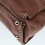 Chloe Hand Bag Leather Brown 02-05-53 bs6748