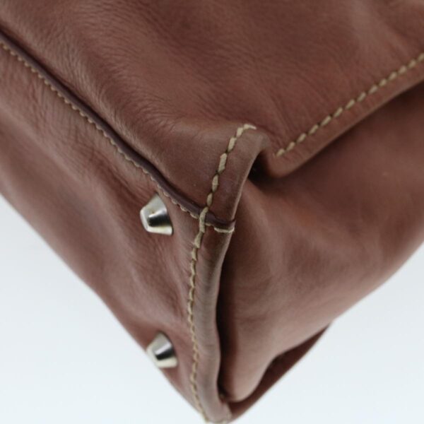 Chloe Hand Bag Leather Brown 02-05-53 bs6748