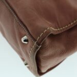Chloe Hand Bag Leather Brown 02-05-53 bs6748