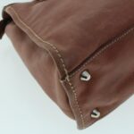 Chloe Hand Bag Leather Brown 02-05-53 bs6748