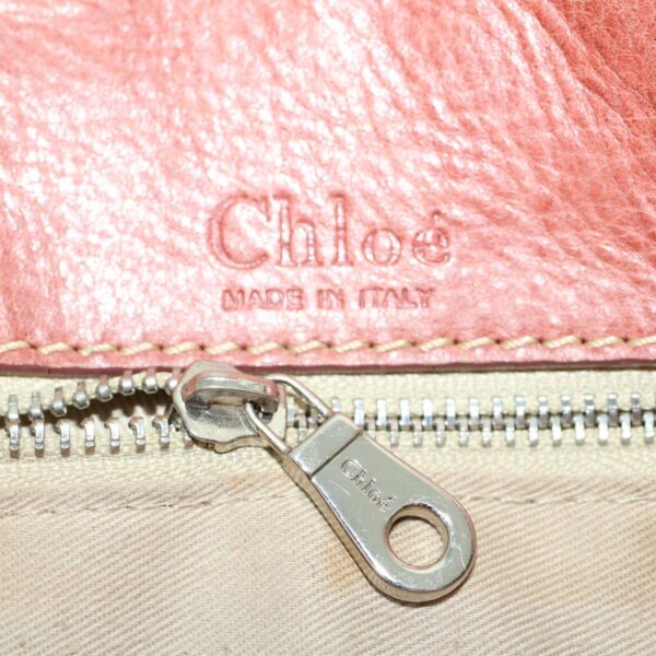Chloe Hand Bag Leather Brown 02-05-53 bs6748