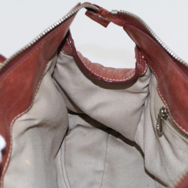 Chloe Hand Bag Leather Brown 02-05-53 bs6748