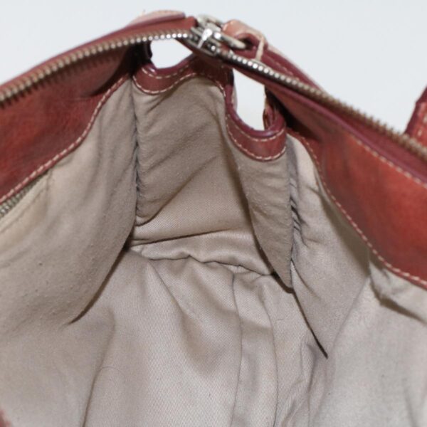 Chloe Hand Bag Leather Brown 02-05-53 bs6748