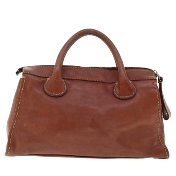 Chloe Hand Bag Leather Brown 02-05-53 bs6748