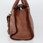 Chloe Hand Bag Leather Brown 02-05-53 bs6748