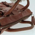 Chloe Hand Bag Leather Brown 02-05-53 bs6748
