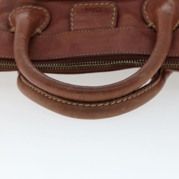 Chloe Hand Bag Leather Brown 02-05-53 bs6748