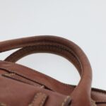 Chloe Hand Bag Leather Brown 02-05-53 bs6748