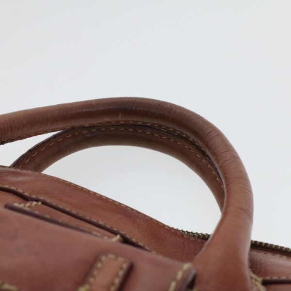 Chloe Hand Bag Leather Brown 02-05-53 bs6748