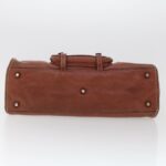 Chloe Hand Bag Leather Brown 02-05-53 bs6748