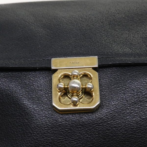 Chloe Shoulder Bag Leather Black bs7243