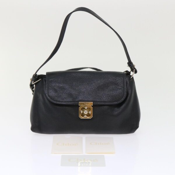 Chloe Shoulder Bag Leather Black bs7243