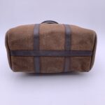 CHRISTIAN DIOR Vintage Brown Embossed Logo Monogram Boston Bag
