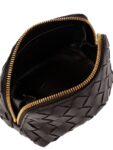 Bottega Veneta Intrecciato Leather Pouch Dark Brown