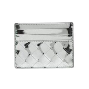 Bottega Veneta Intrecciato Card Wallet Silver
