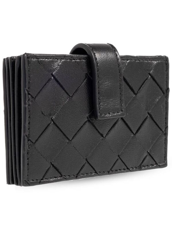 Bottega Veneta Intrecciato Accordion Card Wallet Black