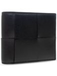 Bottega Veneta Intrecciato Cassette Half Wallet Black
